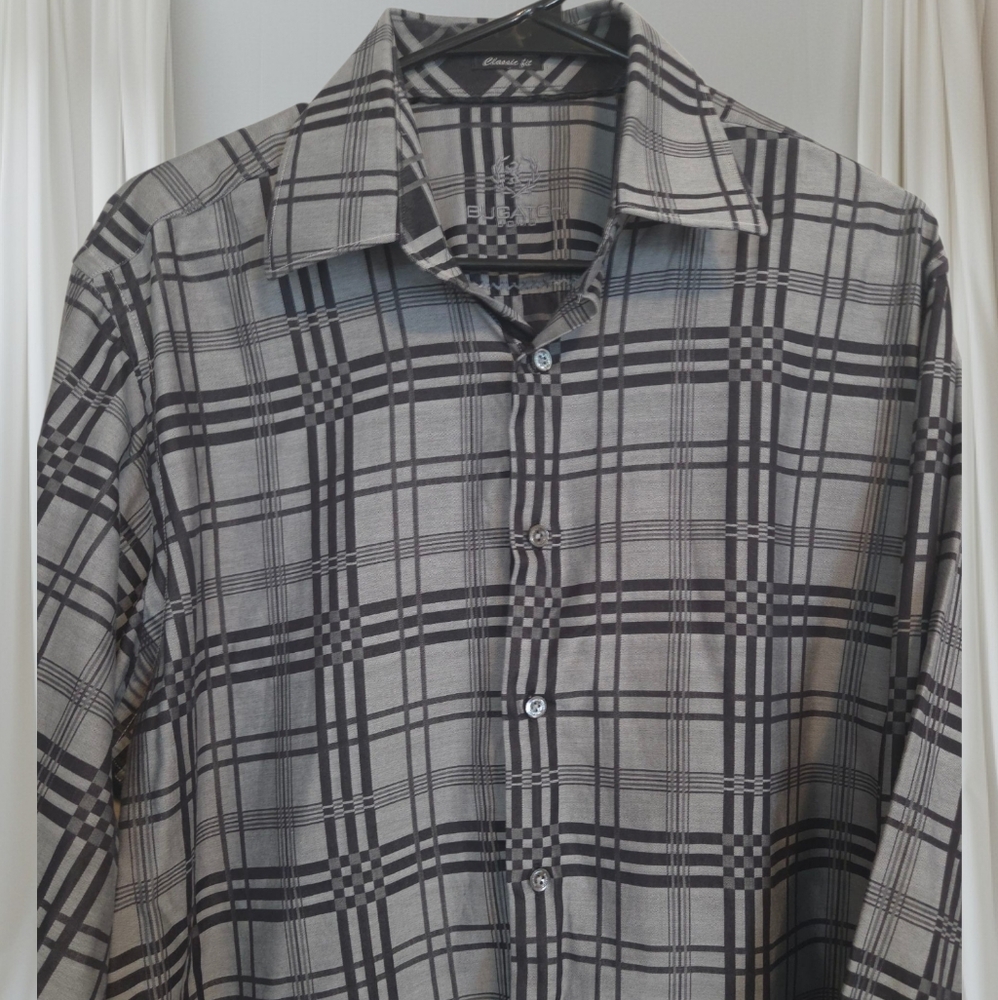 Bugatchi Uomo Classic Fit Shirt Men's Size Large Multicolor Button Down